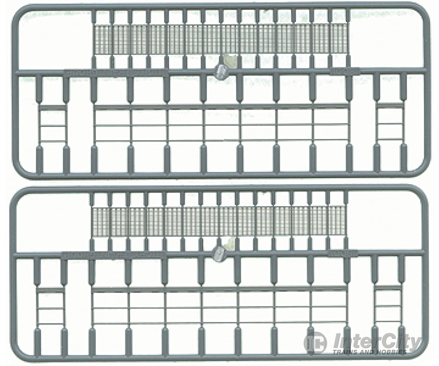 Tichy Train Group 8001 Open-Great Platforms With Handrails Pkg(2) -- Each: 3/8 X 3-7/8 1 9.8Cm