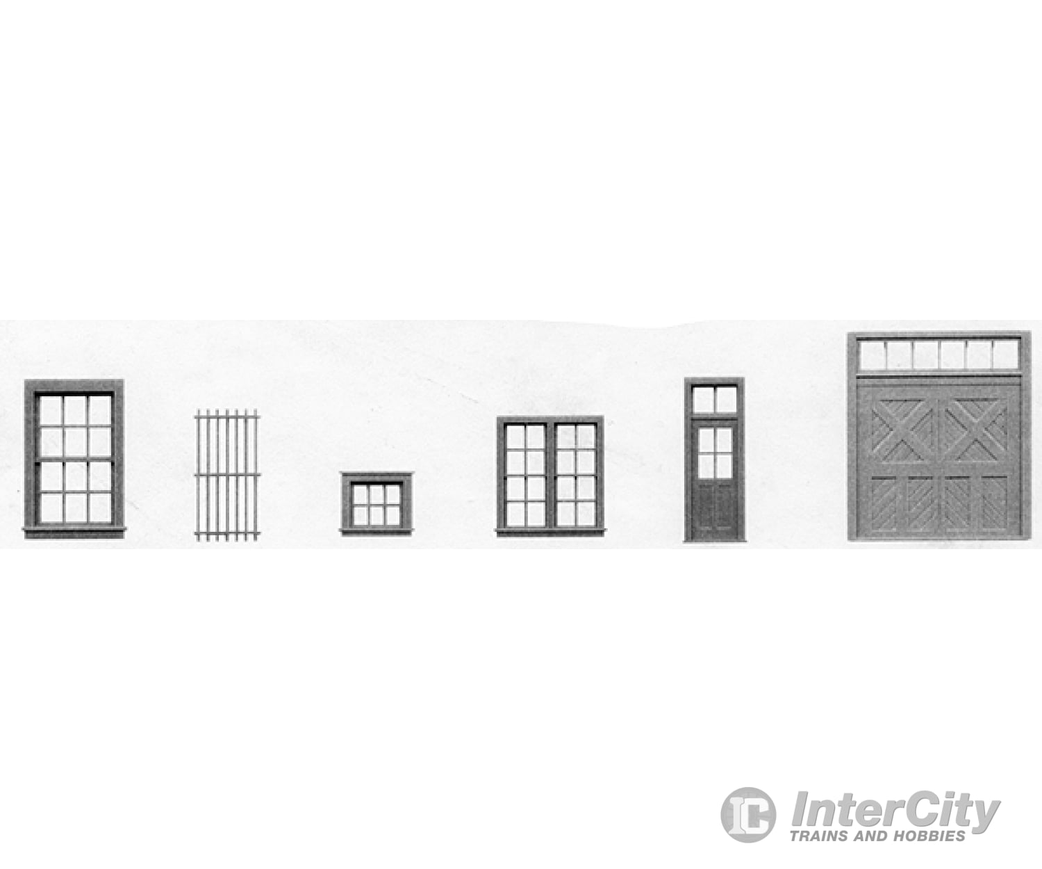 Tichy Train Group 8091 Window & Door Assortment Pkg(200) Scratch Building Supplies