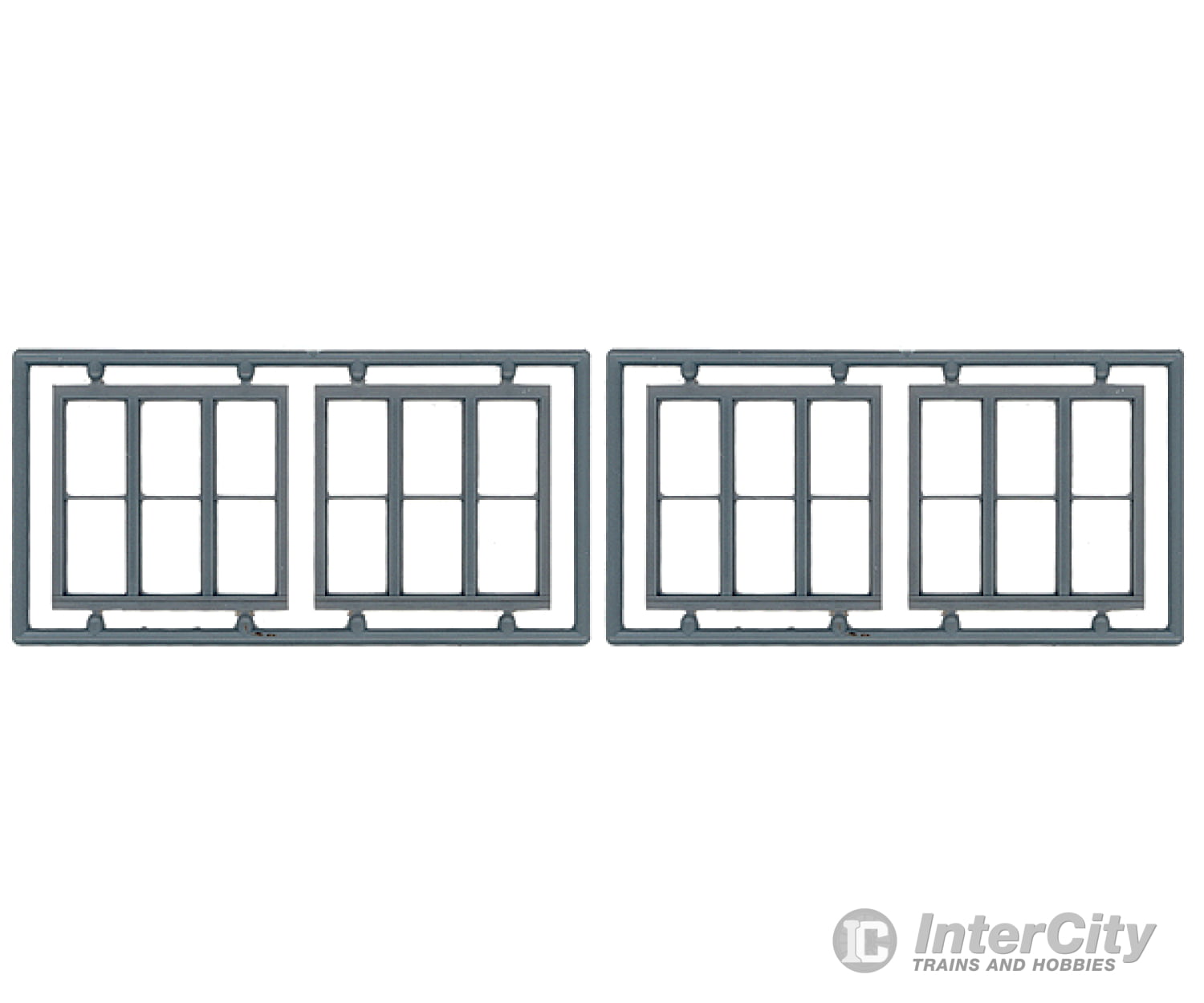 Tichy Train Group 8094 Windows - Double Hung Pkg(4) -- Three 1/1 Single Window; Scale 100 X 92 (Fits