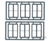 Tichy Train Group 8095 Windows - Double Hung Pkg(6) -- Two 1/1 Single-Window; Scale 100 X 92
