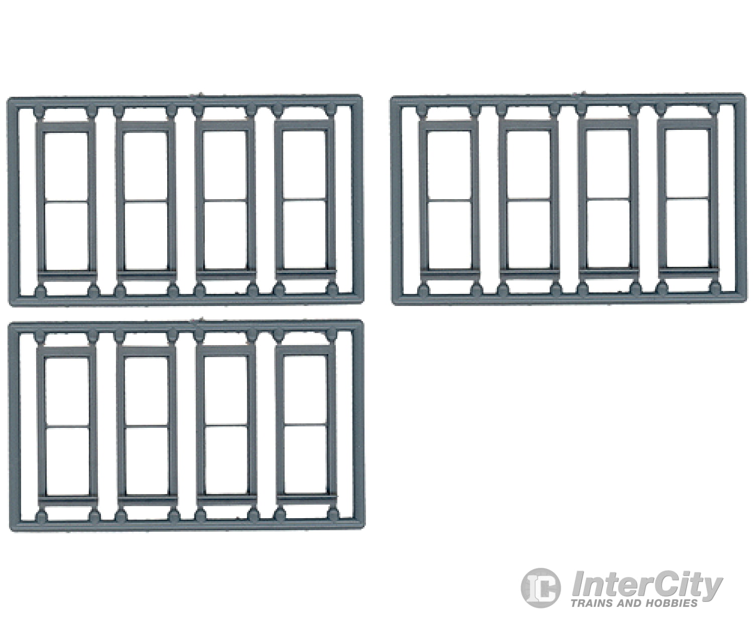 Tichy Train Group 8096 Windows - Double Hung Pkg(12) -- 1/1; Scale 30 X 92 (Fits .385 1.1 Opening)