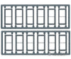 Tichy Train Group 8097 Windows - Double Hung Pkg(12) -- 1/1; Scale 28 X 64 (Fits .37 .825 Opening)