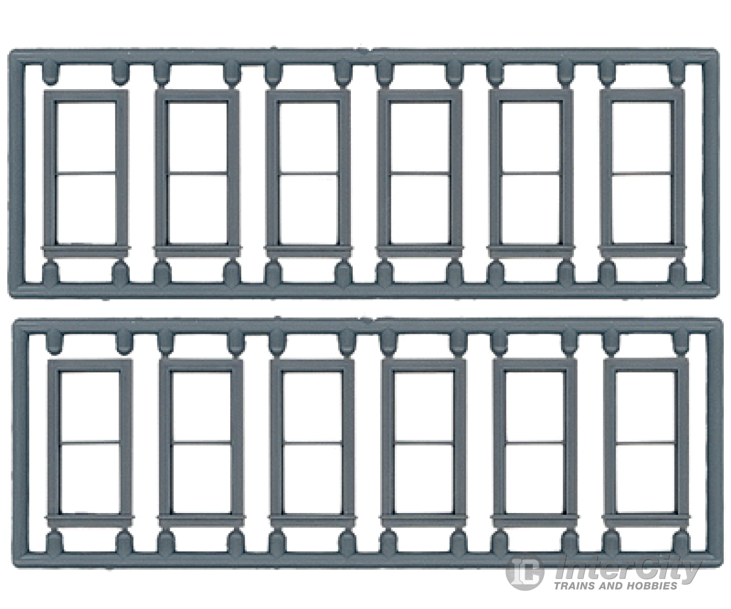 Tichy Train Group 8097 Windows - Double Hung Pkg(12) -- 1/1; Scale 28 X 64 (Fits .37 .825 Opening)