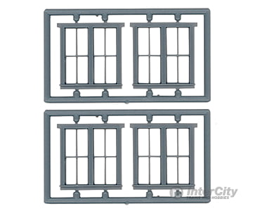 Tichy Train Group 8098 Windows - Double Hung Pkg(6) -- Two 2/2 Single Window; Scale 63 X 69 (Matches