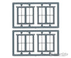 Tichy Train Group 8098 Windows - Double Hung Pkg(6) -- Two 2/2 Single Window; Scale 63 X 69 (Matches