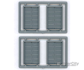 Tichy Train Group 8124 Double Doors - 5 Panel Pkg(4) -- 54 X 80 (Fits .66 .975 Opening) Scratch