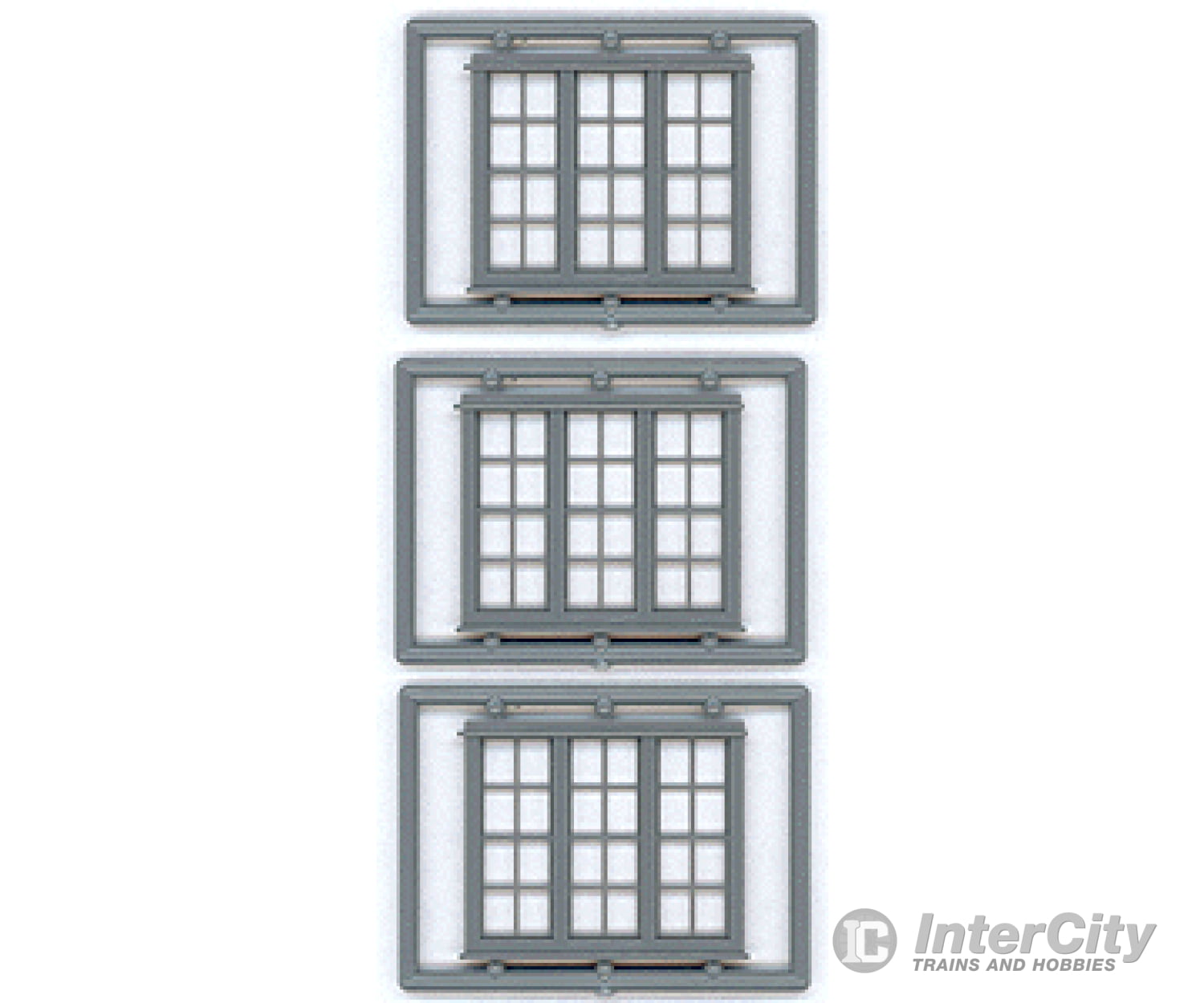 Tichy Train Group 8127 Windows - Double Hung Pkg(3) -- 4/4 Triple (Matches #8030); 98 X 80 (Fits