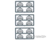 Tichy Train Group 8128 Masonry Windows - Pkg(8) -- 13 Pane Half Round (Use Over #8036 8133); 60 X 30