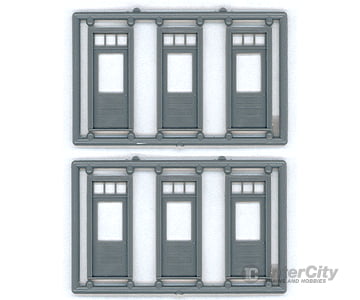 Tichy Train Group 8130 1 Lite Residential Door W/3 Transom - Pkg(6) -- 36 X 96 (Fits .45 1.15
