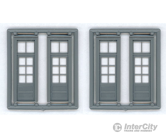 Tichy Train Group 8132 6-Lite Door W/2 Lite Transom - Pkg(4) -- 33 X 110 (Fits Opening .42 1.31)