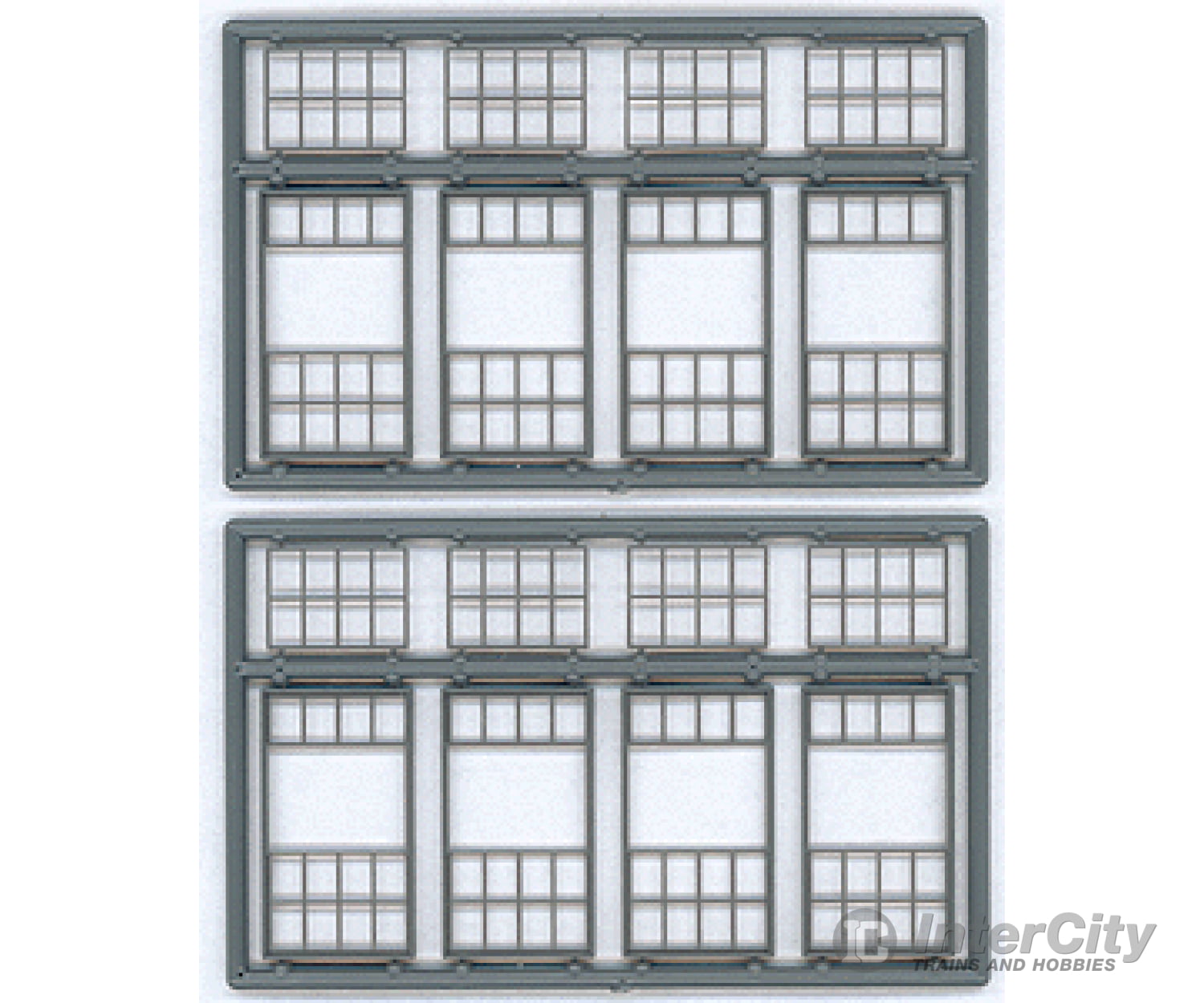 Tichy Train Group 8133 Masonry Windows - Industrial/Roundhouse W/Separate Tilt Out Pkg(8) -- 20-Pane