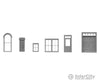 Tichy Train Group 8134 Window/Door Assortment Ii - Pkg(130) -- One Each #8092 8133; 22 Doors 48