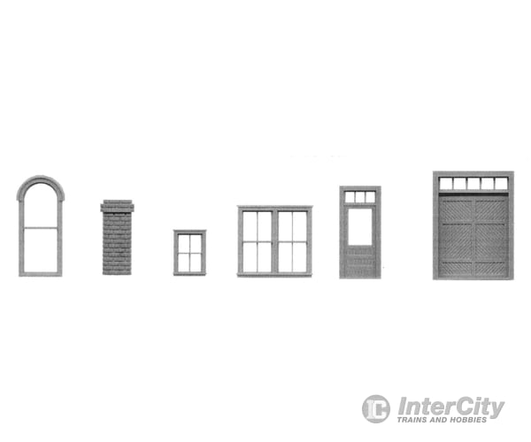 Tichy Train Group 8134 Window/Door Assortment Ii - Pkg(130) -- One Each #8092 8133; 22 Doors 48