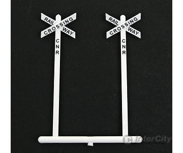 Tichy Train Group 8180 Railroad Crossbuck Warning Sign -- Canadian-Style W/Railway Crossing Cn