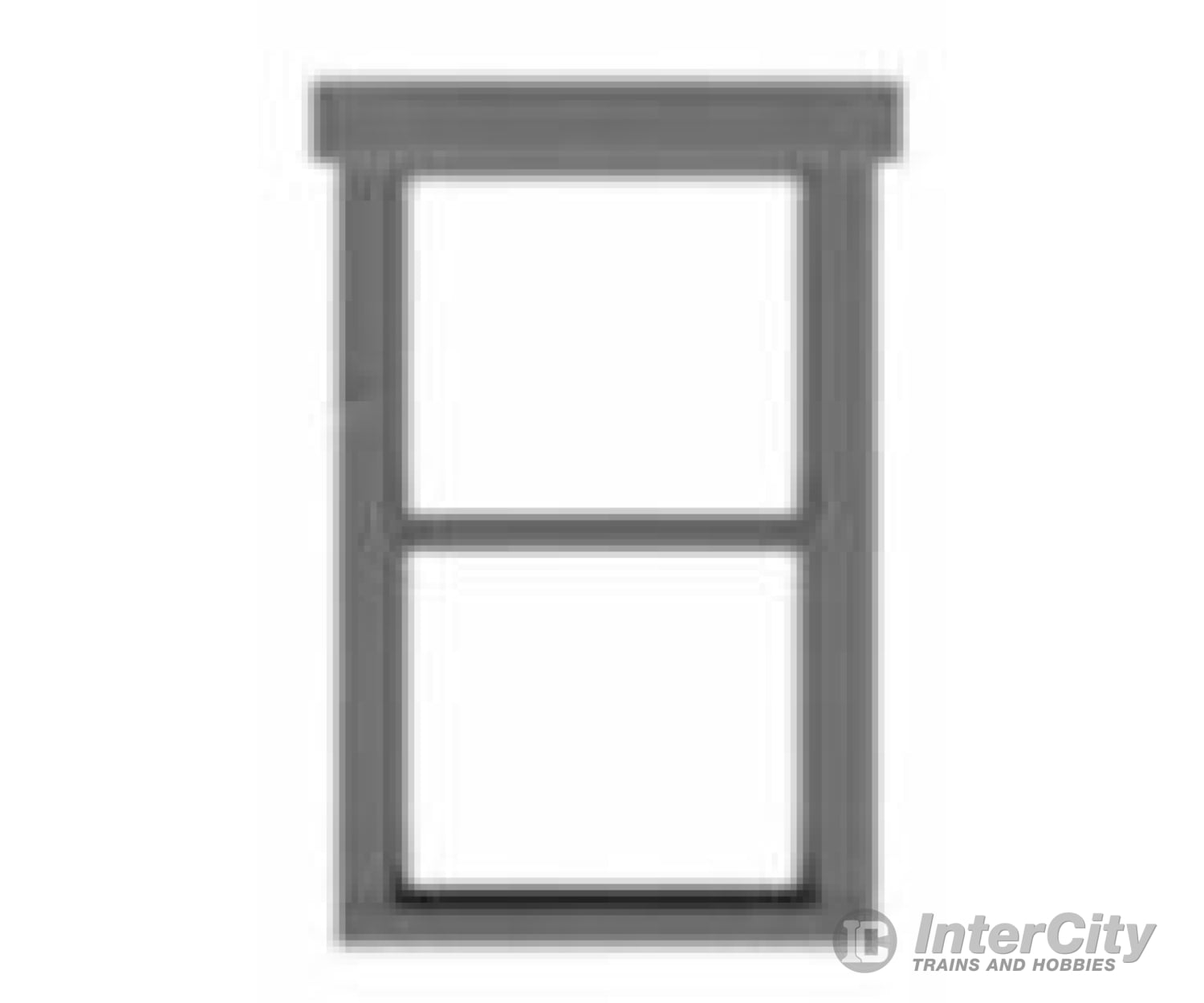 Tichy Train Group 8250 1/1 Double-Hung Window W/Fancy Top Trim -- #1 Pkg(12) Scratch Building