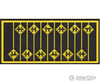 Tichy Train Group 8252 Highway Grade Crossing Warning Signs -- Yellow W/Black Print Pkg(12) Scenery