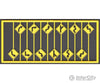 Tichy Train Group 8254 Highway Road Path (Arrow) Warning Signs -- Yellow W/Black Print 12 Pieces 2