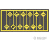 Tichy Train Group 8256 Highway Written Warning Signs -- Yellow W/Black Print 12 Different Scenery