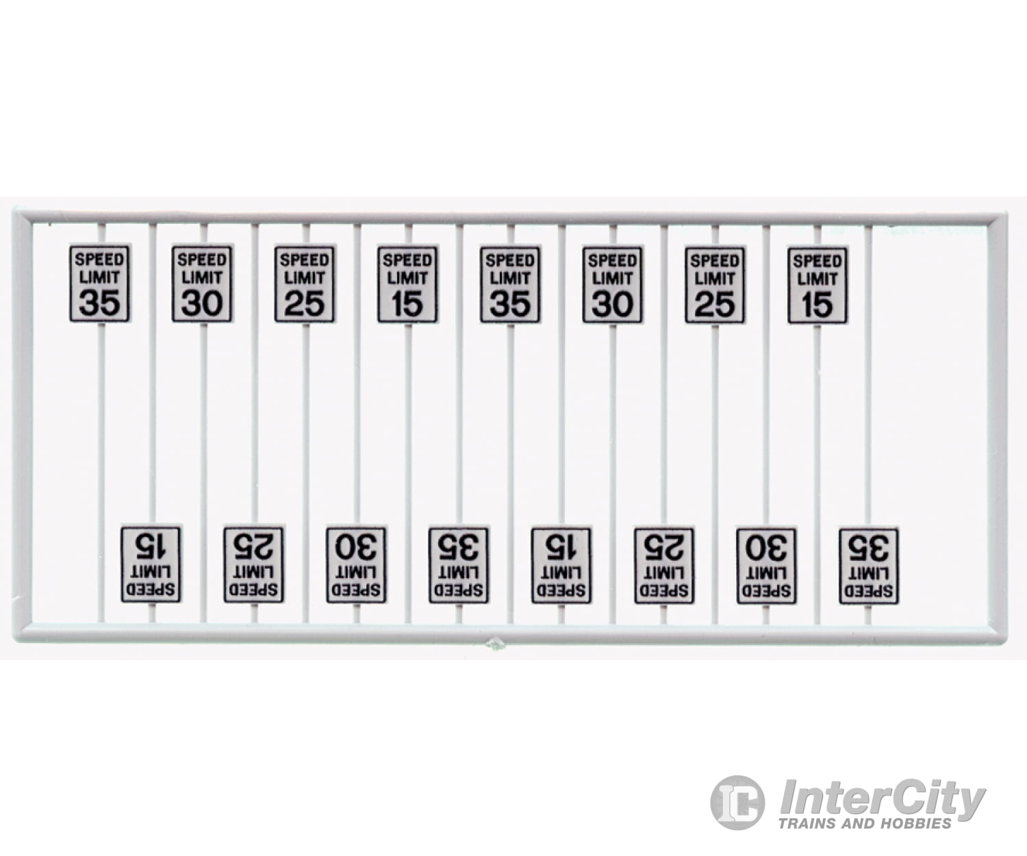 Tichy Train Group 8259 Speed Limit Signs Pkg(16) -- Low Speeds Scenery Details