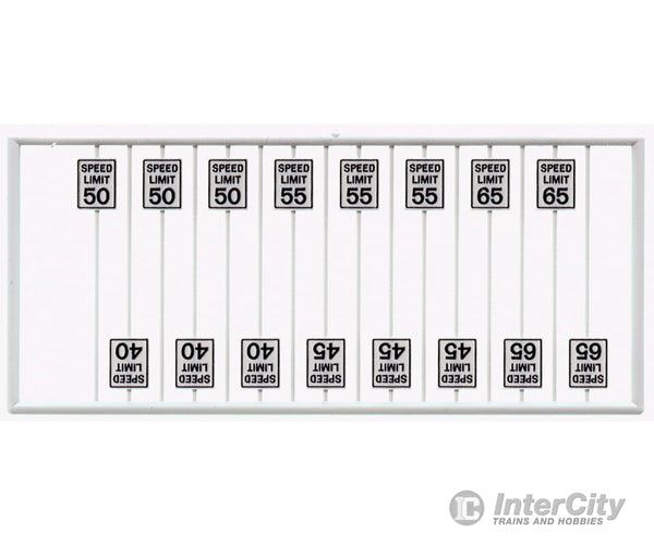 Tichy Train Group 8260 Speed Limit Signs Pkg(16) -- High Speeds Scenery Details