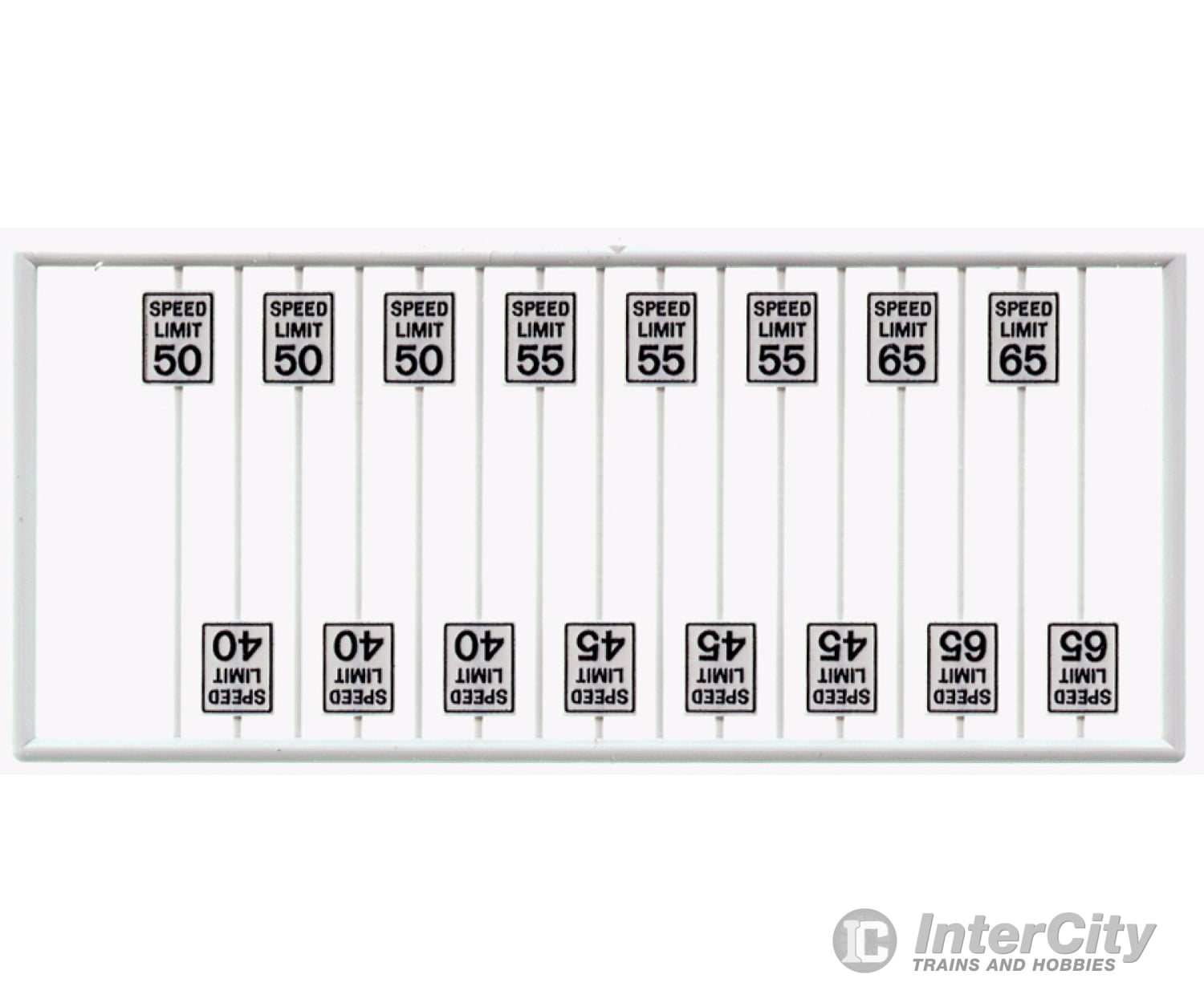 Tichy Train Group 8260 Speed Limit Signs Pkg(16) -- High Speeds Scenery Details