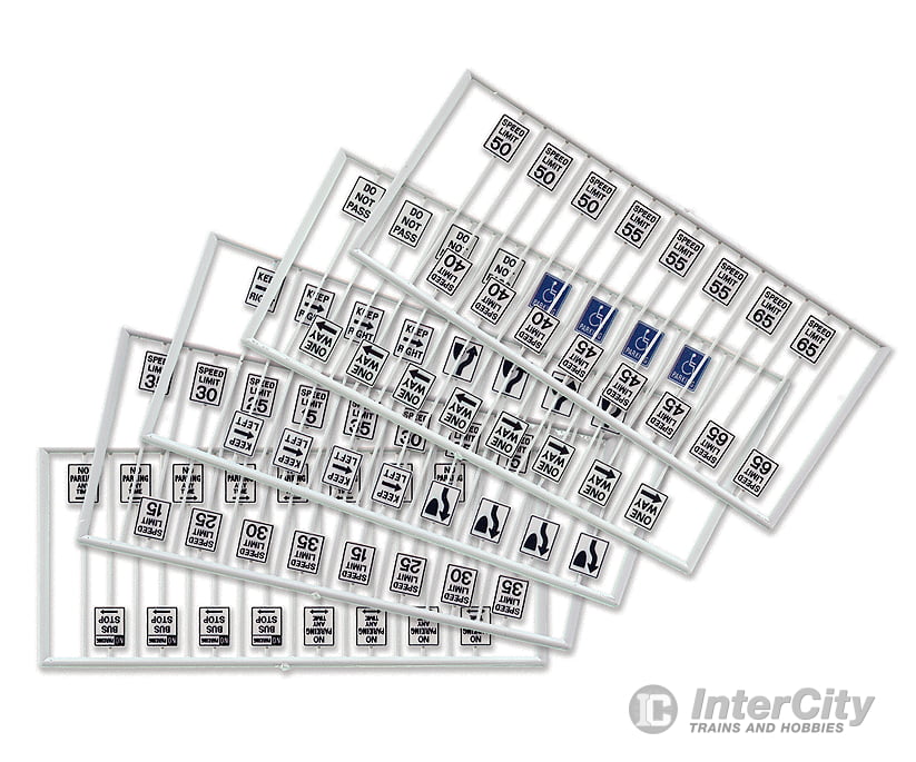 Tichy Train Group 8264 Assorted Road Signs -- 21 Different Pkg(80) Scenery Details