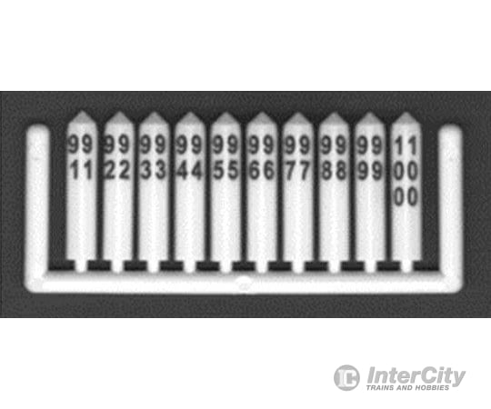 Tichy Train Group 8286 Concrete Milepost Markers #101 To 350 -- White W/Black Printing Pkg(250)