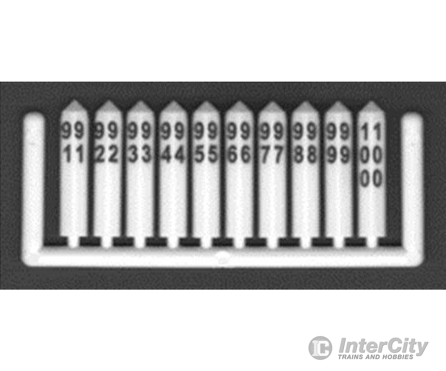 Tichy Train Group 8287 Concrete Milepost Markers #351 To 600 -- White W/Black Printing Pkg(250)