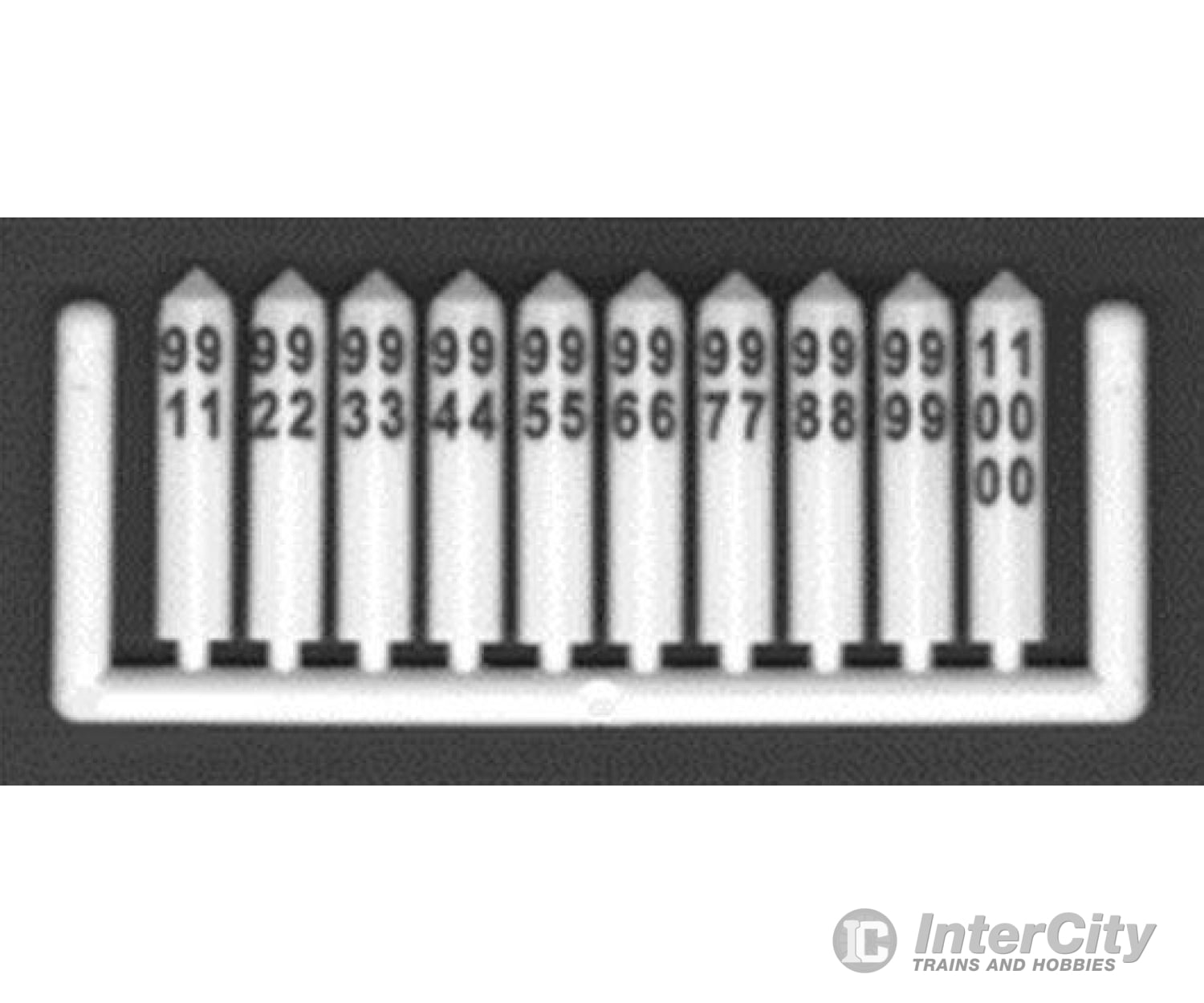 Tichy Train Group 8288 Concrete Milepost Markers #601 To 850 -- White W/Black Printing Pkg(250)