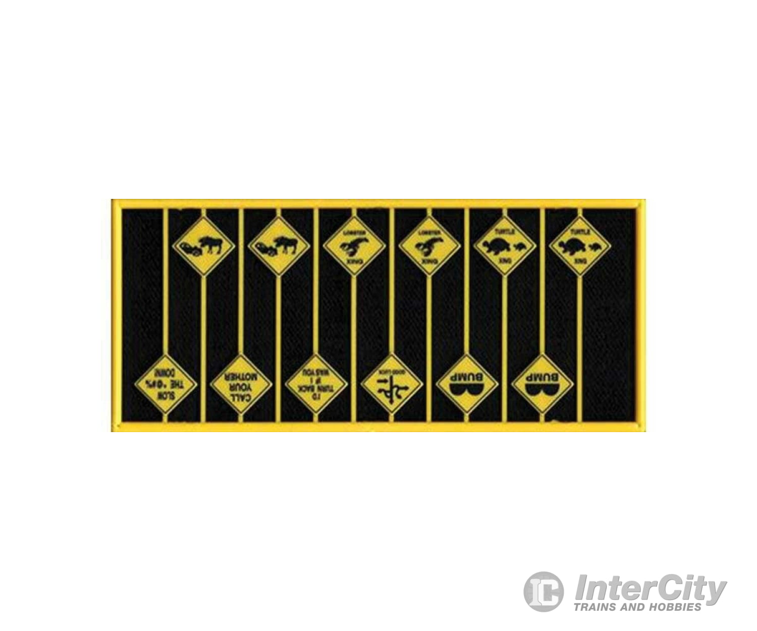 Tichy Train Group 8321 Funny Warning Signs -- Set 2: 12 8 Styles Scenery Details