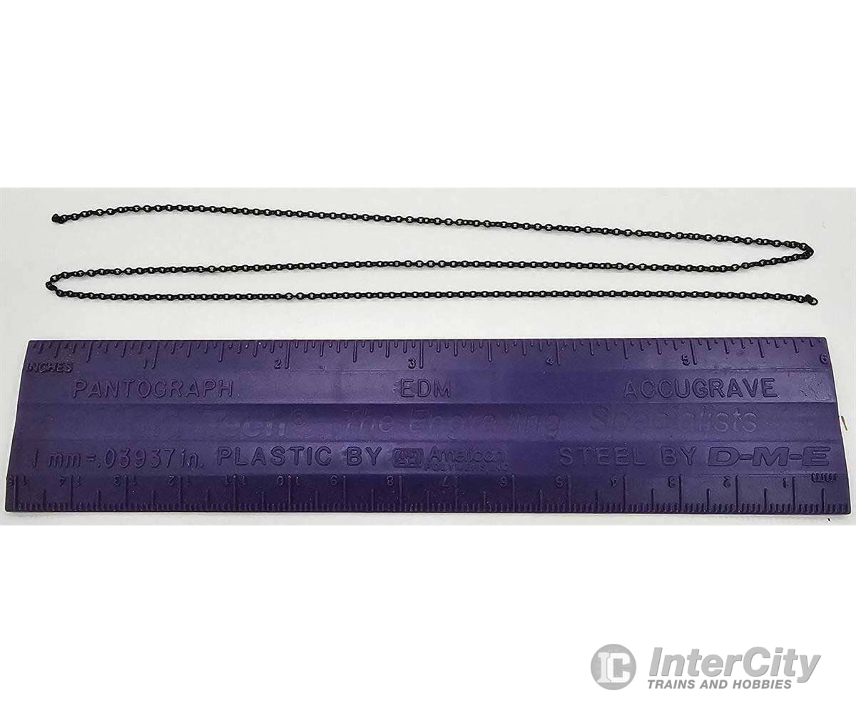 Tichy Train Group 8336 Blackened Brass Chain - 23 Links Per Inch 18’’ 45.7cm Length Scratch Building Supplies