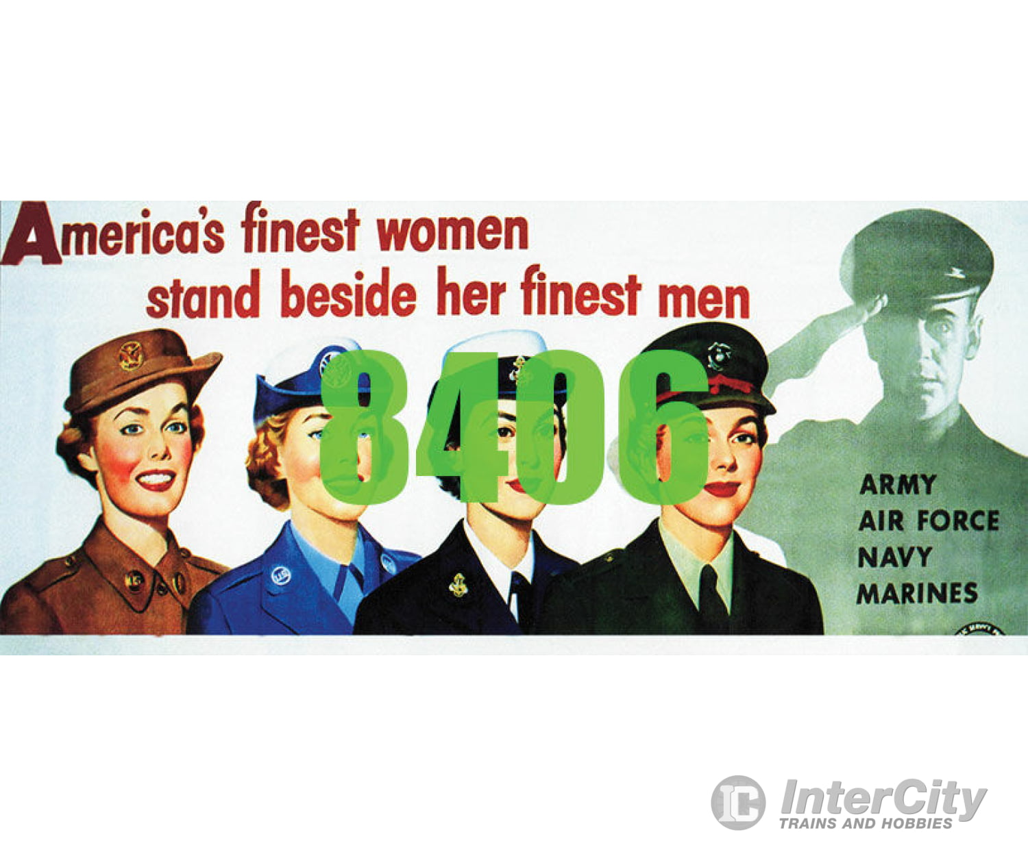 Tichy Train Group 8406 Americas Finest Women Armed Forces Billboard - Kit Scenery Details