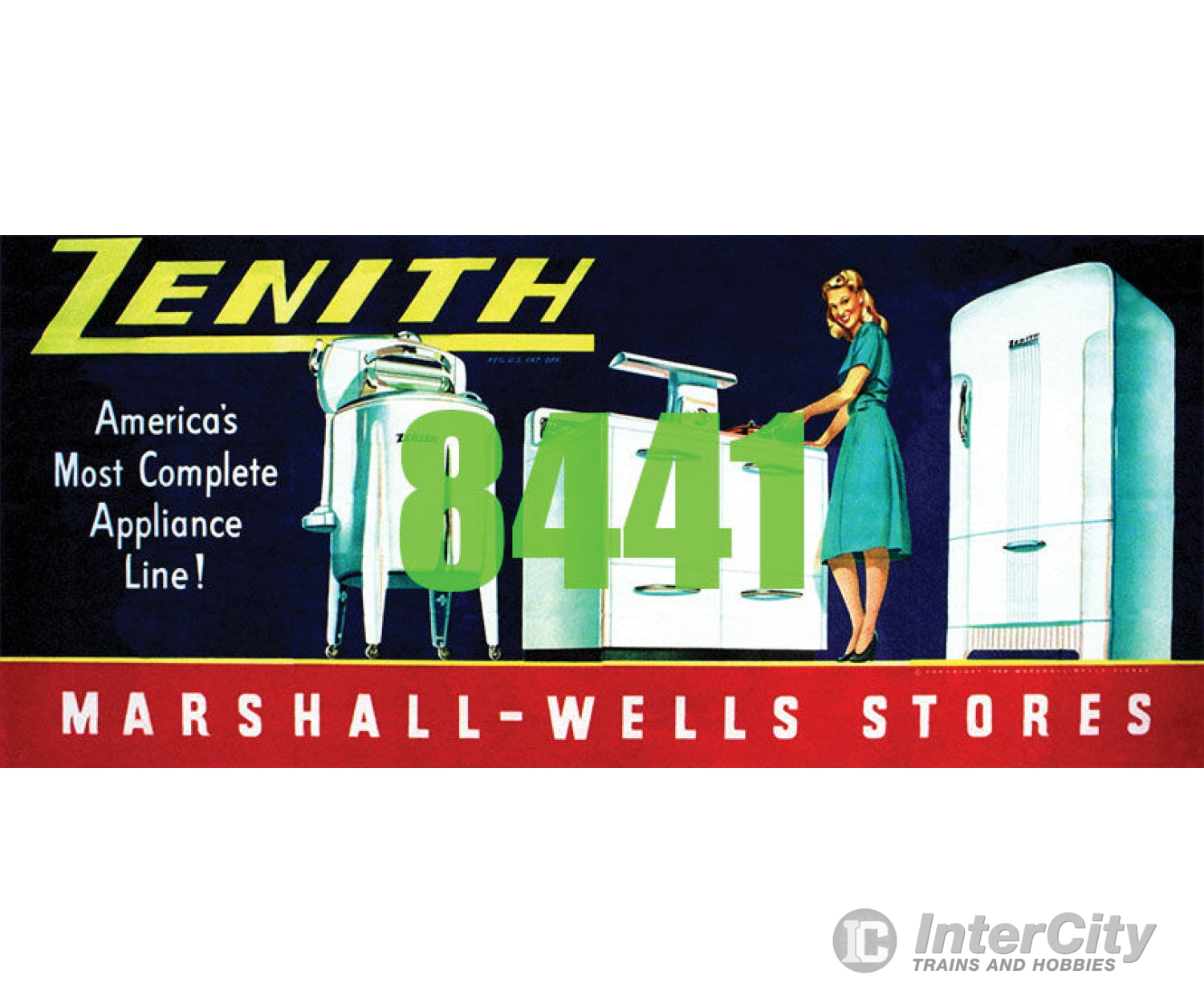 Tichy Train Group 8441 Zenith Appliances Billboard - Kit Scenery Details