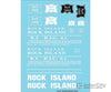 Tichy Train Group Ho 10423 Railroad Decal Set - Rock Island Roadnames (White) Decals
