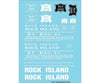 Tichy Train Group Ho 10423 Railroad Decal Set - Rock Island Roadnames (White) Decals