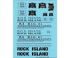 Tichy Train Group Ho 10424 Railroad Decal Set - Rock Island Roadname (Black) Decals