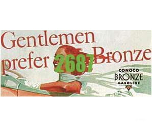 Tichy Train Group 2687 Bronze Gasoline Billboard - Kit -- Gentlemen Prefer Slogan Scenery Details