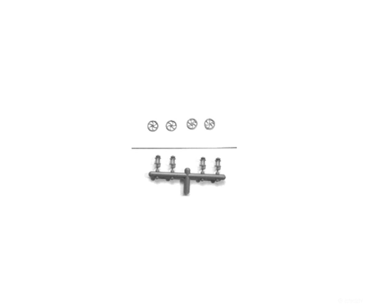 Tichy Train Group 3003 Brake Wheel & Bracket - Fits 1895-1920 Vintage Flat or Gondola -- Cored for.018 to.020 Wire