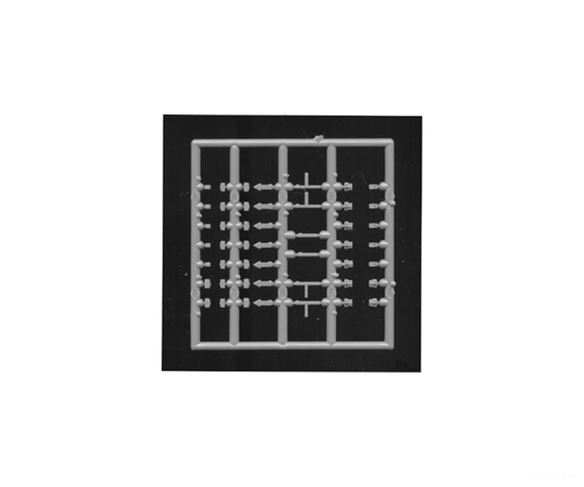 Tichy Train Group 3070 ’Metal’ Hardware for Early Wood Box Car Doors (Gray Styrene) -- 1 Set; For Two Doors - Detailing