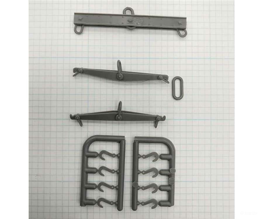 Tichy Train Group 3083 Wreck Accessories -- 1 Large & 2 Small Spreader Bars Loops And 4 Hooks
