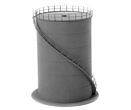 Tichy Train Group 7013 Oil Tank -- Kit - 4 10.2 Diameter X 7 17.8Cm Structures