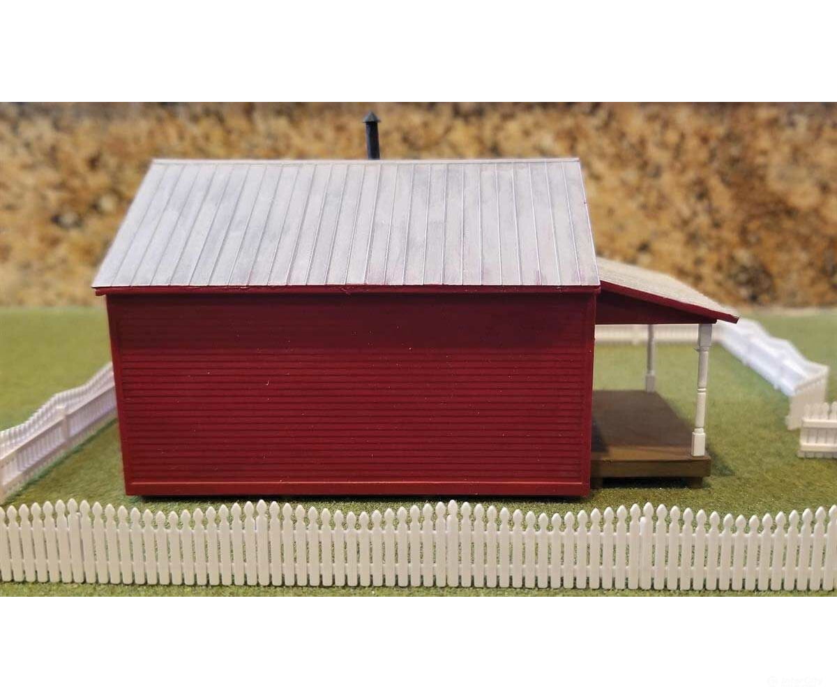 Tichy Train Group 7021 One-Room Schoolhouse - Kit -- Includes Fence & Outhouse 2-3/4 X 4-1/2 7