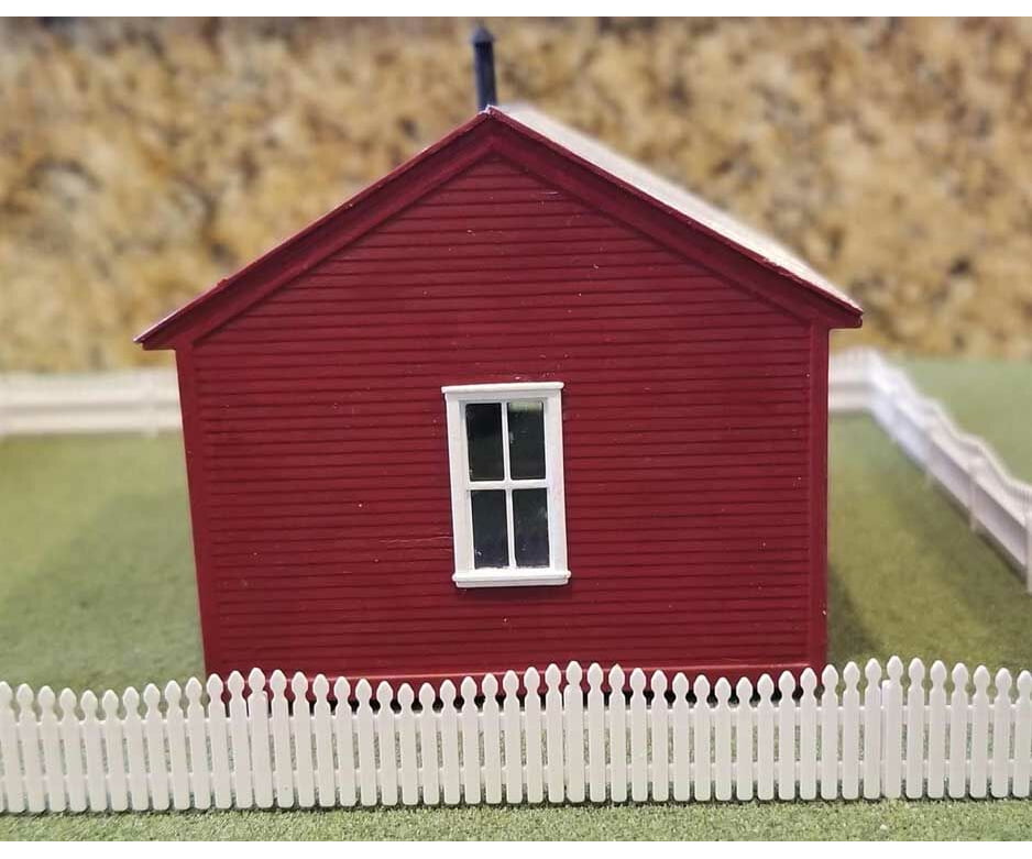 Tichy Train Group 7021 One-Room Schoolhouse - Kit -- Includes Fence & Outhouse 2-3/4 X 4-1/2 7