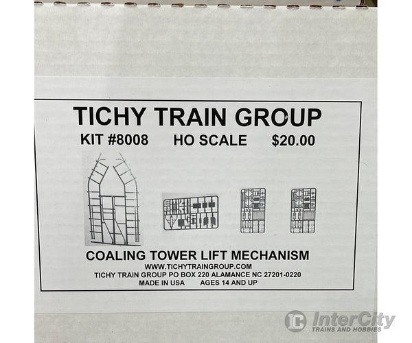 Tichy Train Group Ho 8008 Coaling Tower Lift Mechanisms -- Rails Counterweight Bucket & Mounting