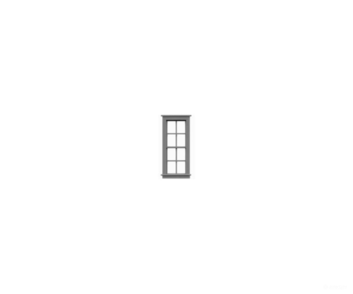 Tichy Train Group 8030 Windows - Double Hung pkg(12) -- 4/4 - Scale 30 x 80’’ 76.2 x 203cm - Scratch Building Supplies