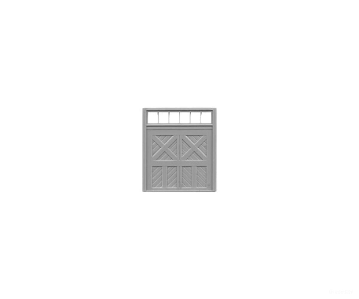 Tichy Train Group 8038 Baggage Door -- 8 x 8’ w/Transom; Fits 1.20 x 1.36’’ Opening pkg(4) - Scratch Building Supplies