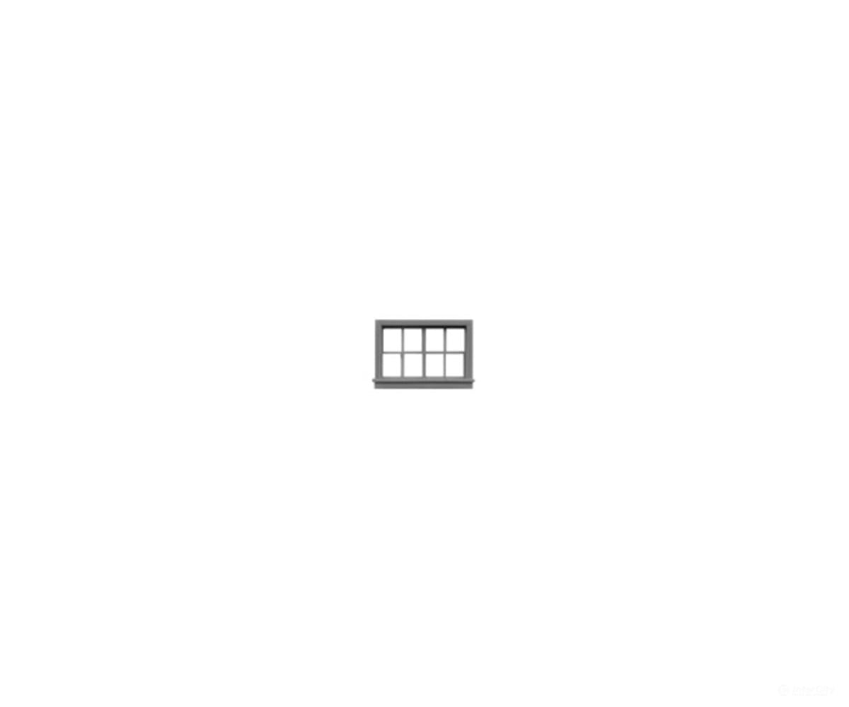 Tichy Train Group 8042 Windows pkg(12) -- Horizontal Slider 52 x 33’’ - Scratch Building Supplies