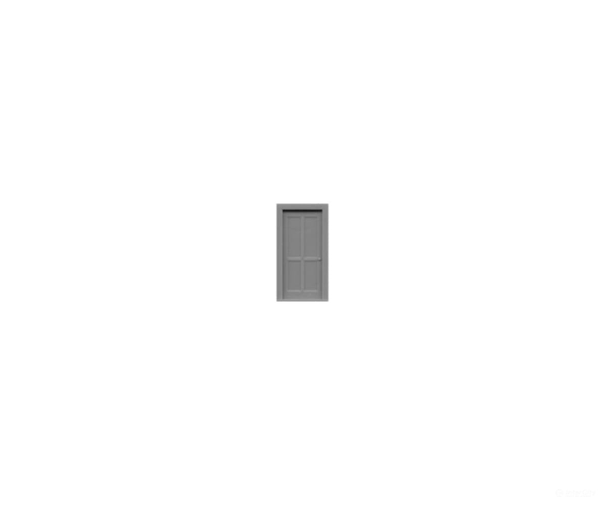 Tichy Train Group 8049 Doors pkg(6) -- 4-Panel - Scale 36 x 80’’ 91.4 x 203cm - Scratch Building Supplies