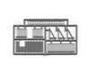 Tichy Train Group 8060 Fire Escape Platform w/Railing Vertical Ladder & See-Through Grate pkg(2) - Scratch Building