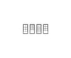 Tichy Train Group 8069 Windows - Double Hung pkg(12) -- 4/4 w/Open Lower Sashes: Scale 27’’ Wide x 62’’ High (Matches
